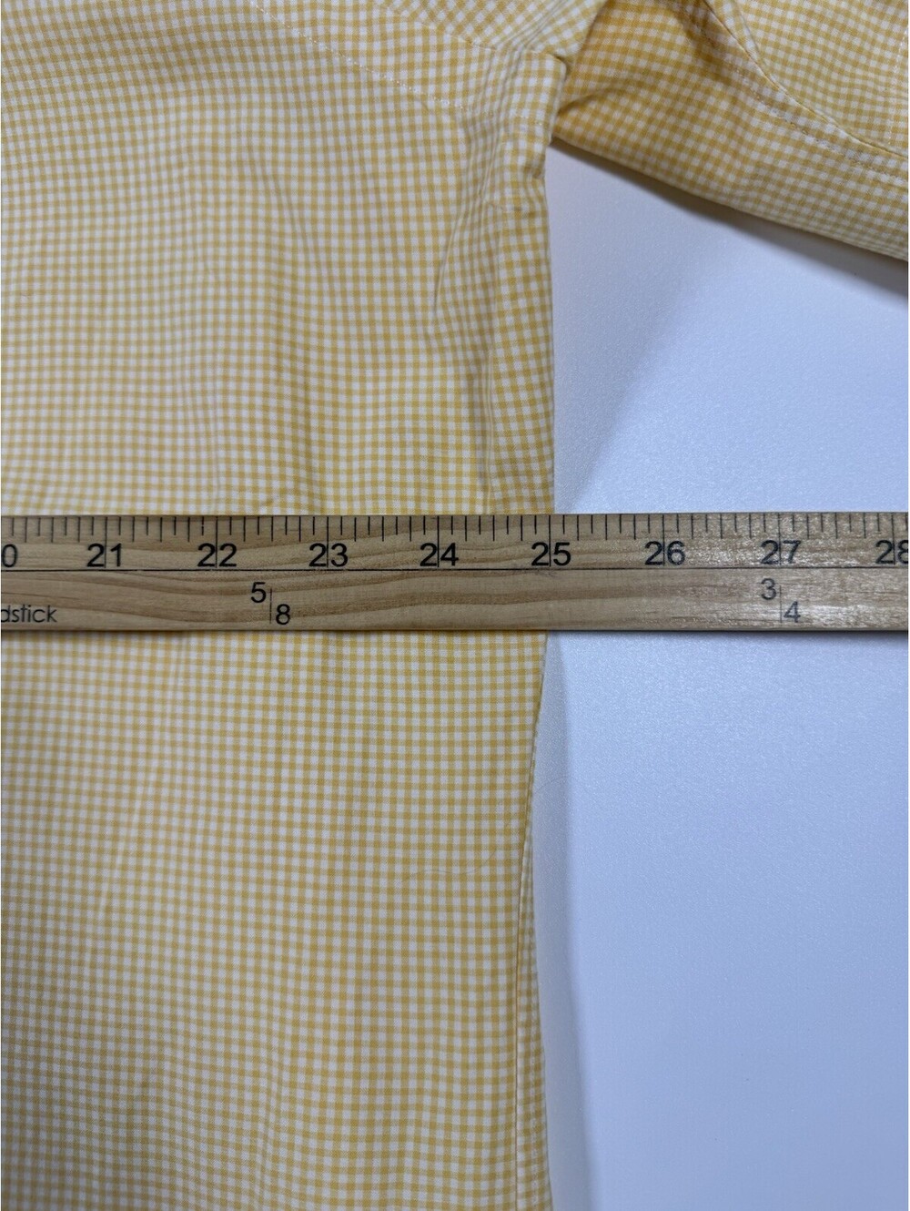 Vintage Y2K Ralph Lauren Shirt Mens XL Yellow Gingham Short Sleeve Pony - Picture 5 of 8